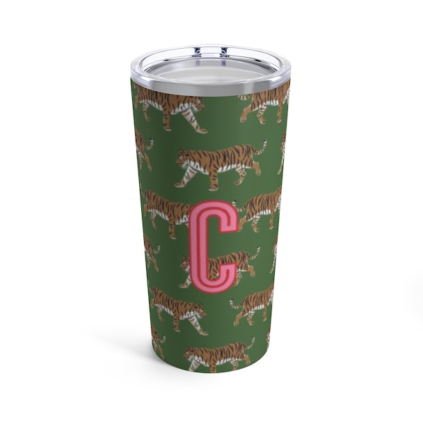 Tiger Single Initial Large Tumbler