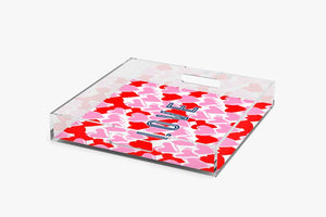 Happy Hearts Acrylic Tray