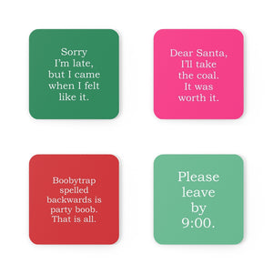 Holiday Quotes Coaster Set