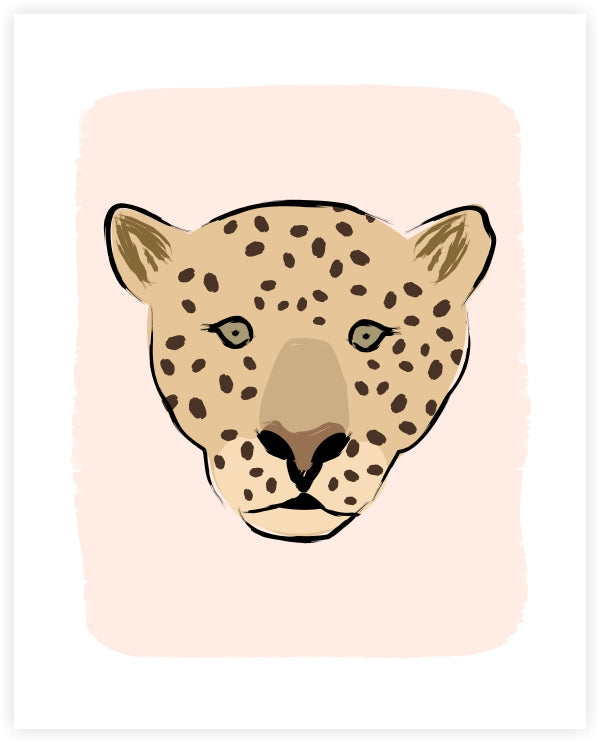 Leopard Face Art Print