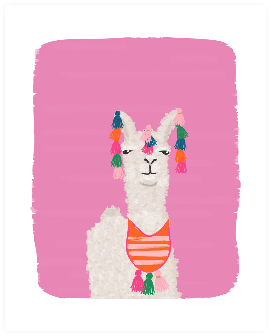 Llama l Art Print