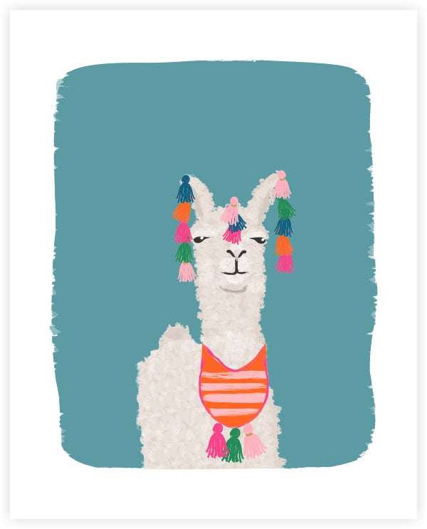 Llama l Art Print