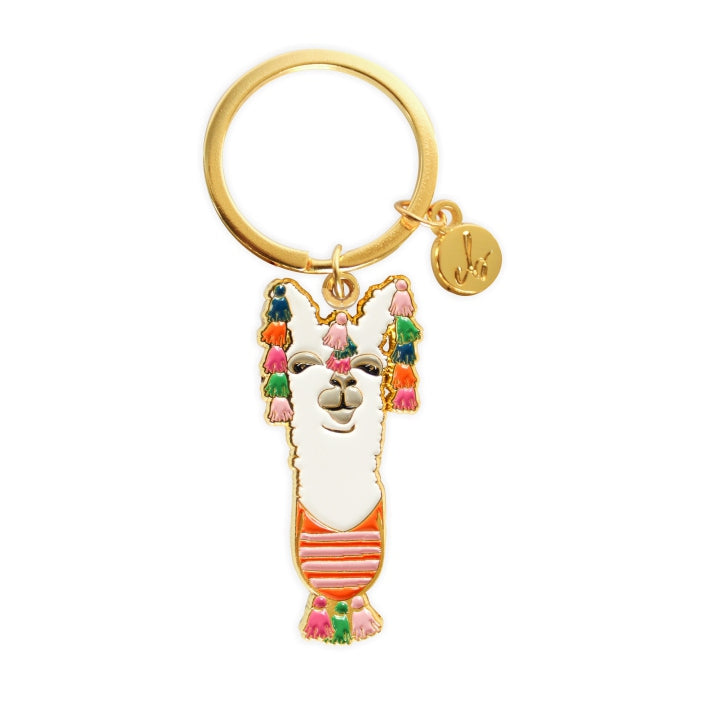 Llama Enamel Keychain