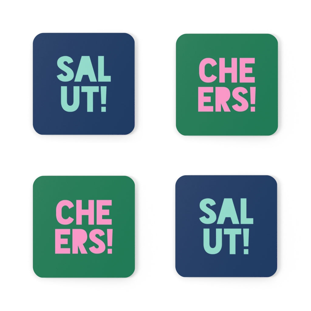 Cheers and Salut | Clairebella's Chic Coaster Set