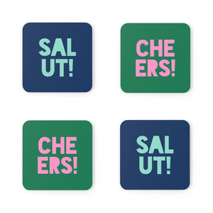 Cheers and Salut | Clairebella's Chic Coaster Set