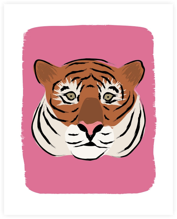 Tiger Face Art Print