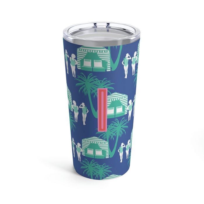 Cabana Single Initial Large Tumbler