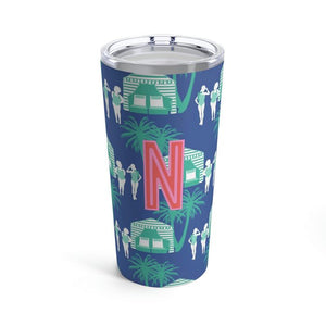 Cabana Single Initial Large Tumbler