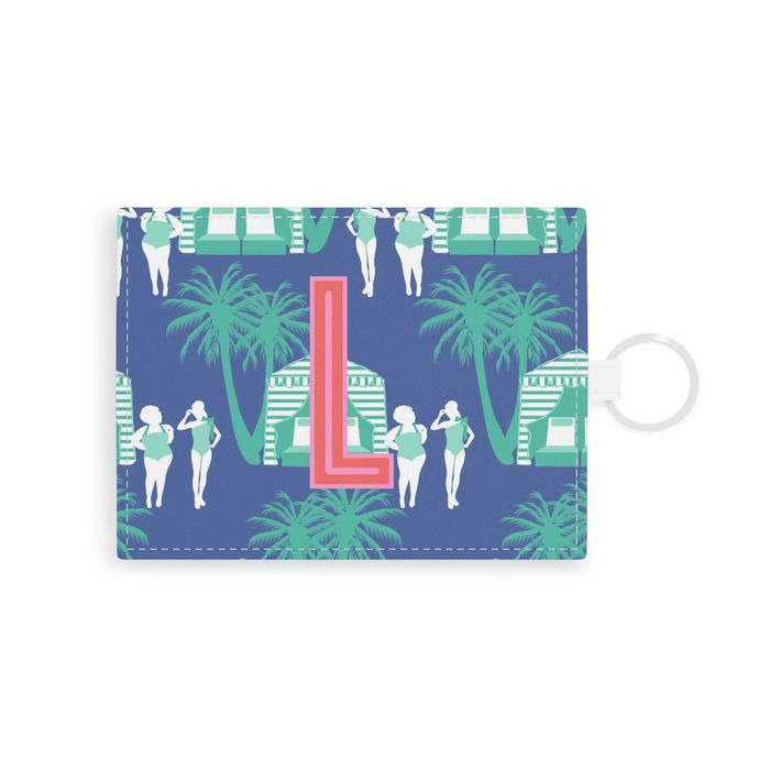 Cabana Single Initial Card Case with Your Initial