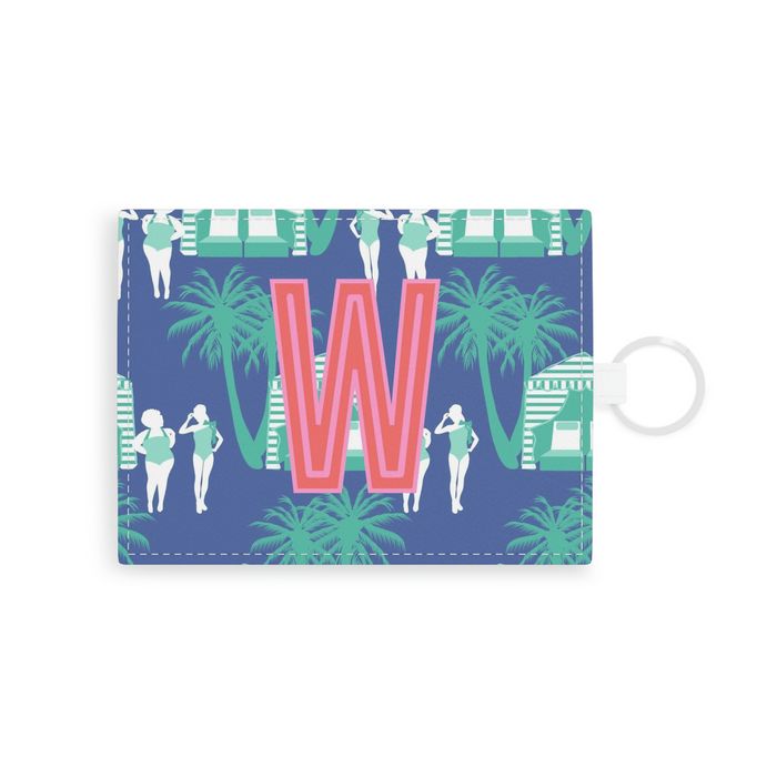 Cabana Single Initial Card Case with Your Initial