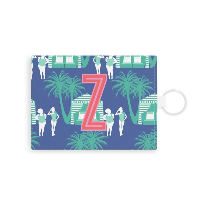 Cabana Single Initial Card Case with Your Initial