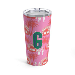 Cabana Single Initial Large Tumbler