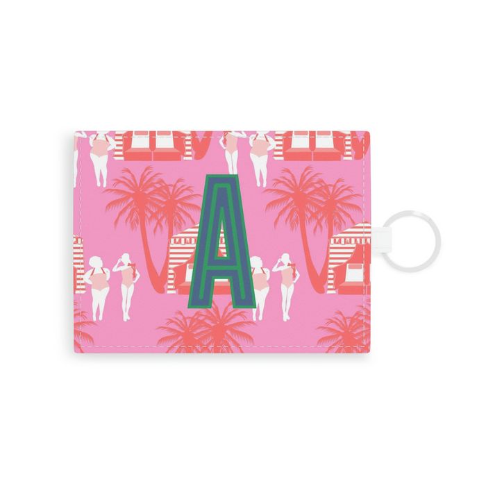 Cabana Single Initial Card Case with Your Initial