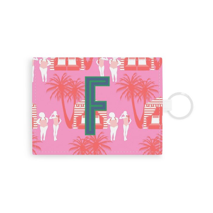 Cabana Single Initial Card Case with Your Initial