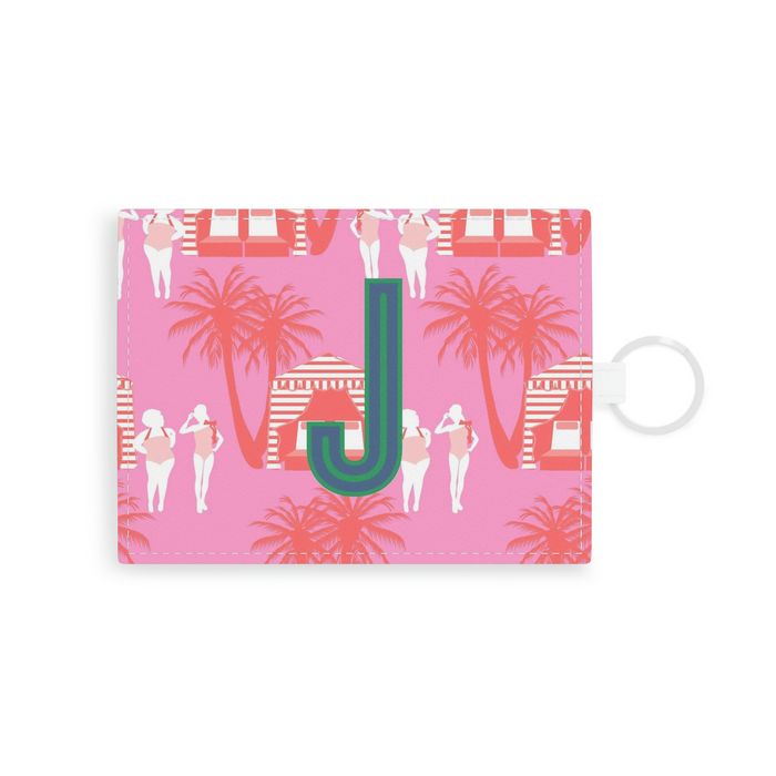 Cabana Single Initial Card Case with Your Initial