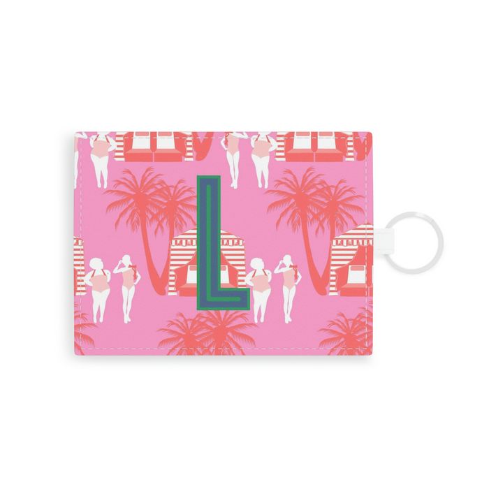 Cabana Single Initial Card Case with Your Initial