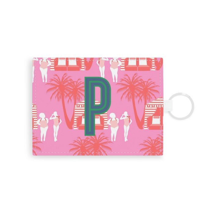 Cabana Single Initial Card Case with Your Initial