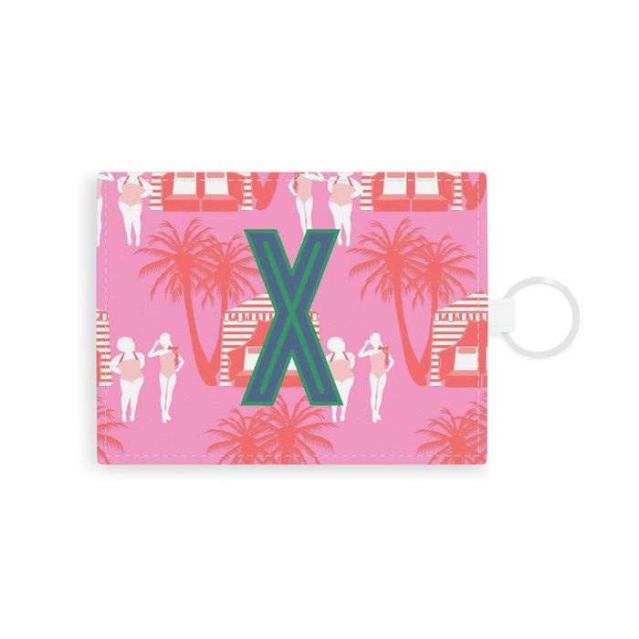 Cabana Single Initial Card Case with Your Initial