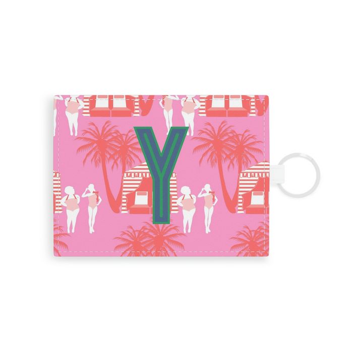 Cabana Single Initial Card Case with Your Initial