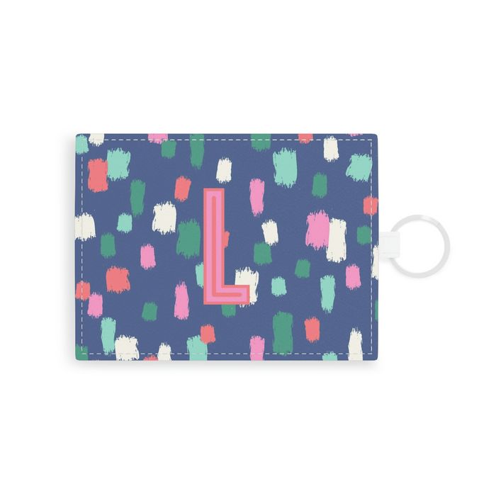 Confetti Single Initial Card Case