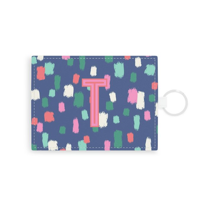 Confetti Single Initial Card Case