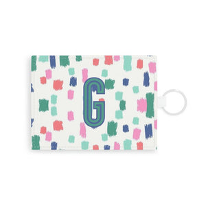 Confetti Single Initial Card Case