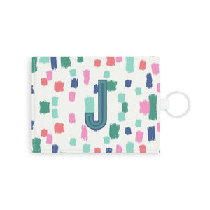 Confetti Single Initial Card Case