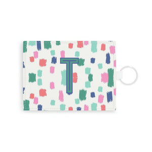 Confetti Single Initial Card Case