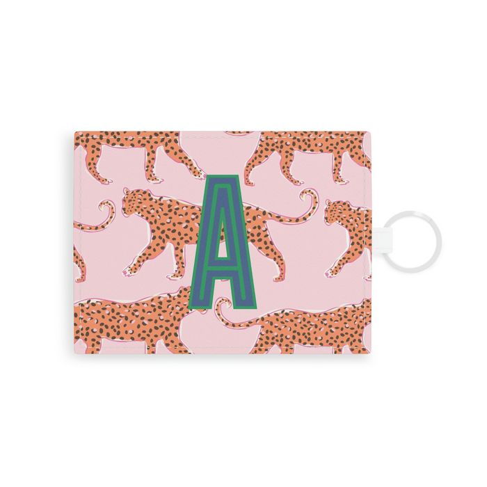 Tiger/Leopard Single Initial Card Case