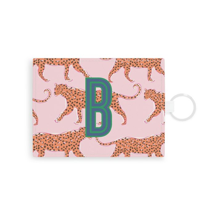 Tiger/Leopard Single Initial Card Case