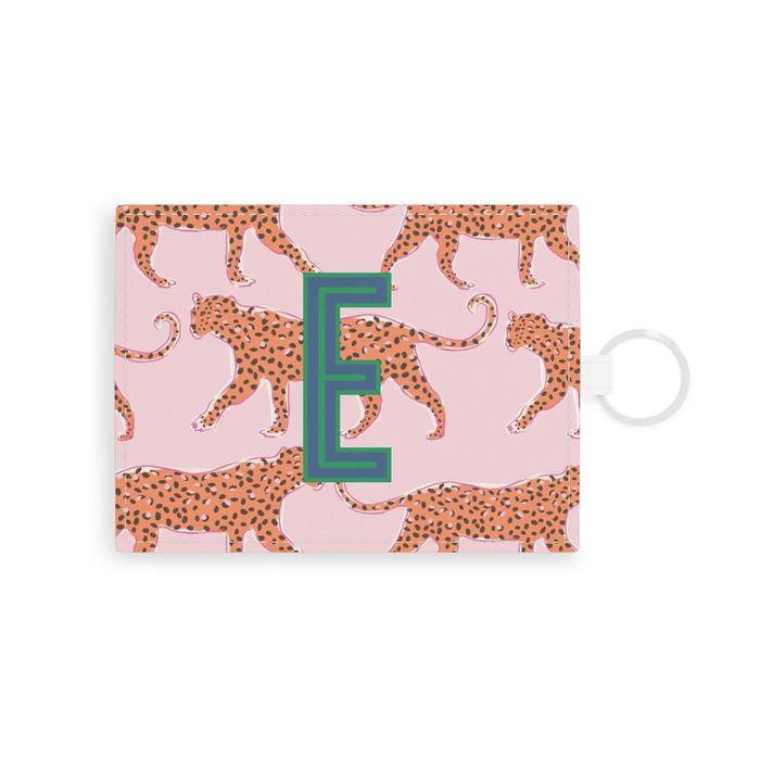 Tiger/Leopard Single Initial Card Case