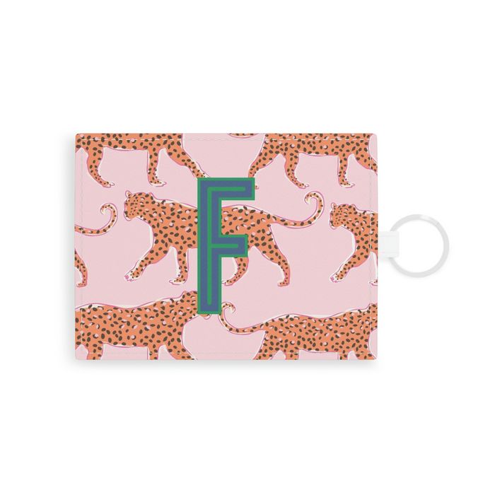 Tiger/Leopard Single Initial Card Case