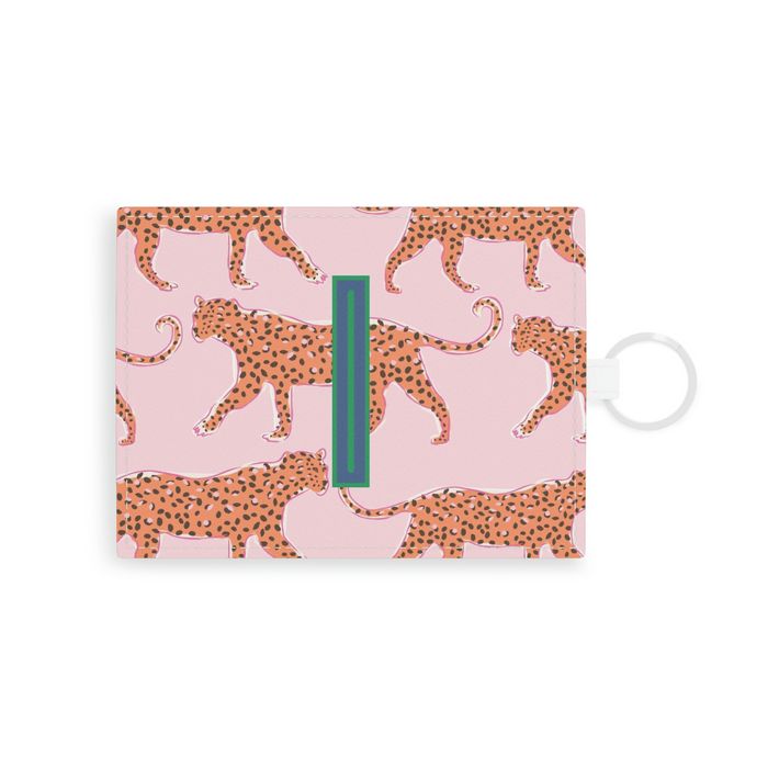 Tiger/Leopard Single Initial Card Case