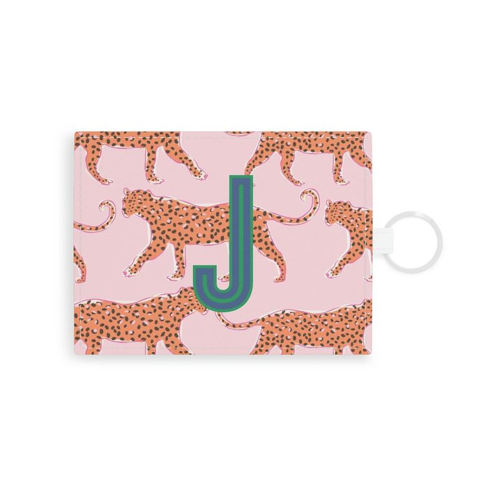 Tiger/Leopard Single Initial Card Case