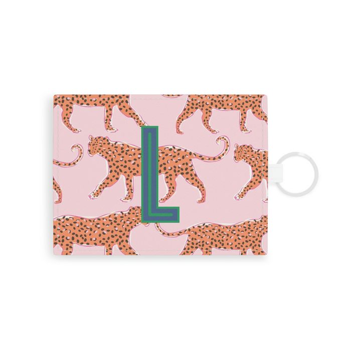 Tiger/Leopard Single Initial Card Case