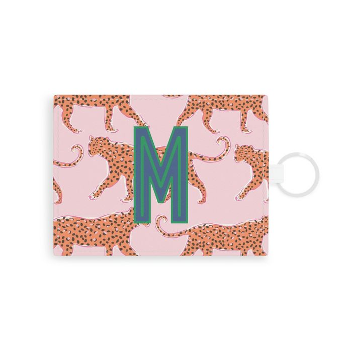 Tiger/Leopard Single Initial Card Case