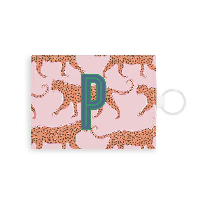 Tiger/Leopard Single Initial Card Case