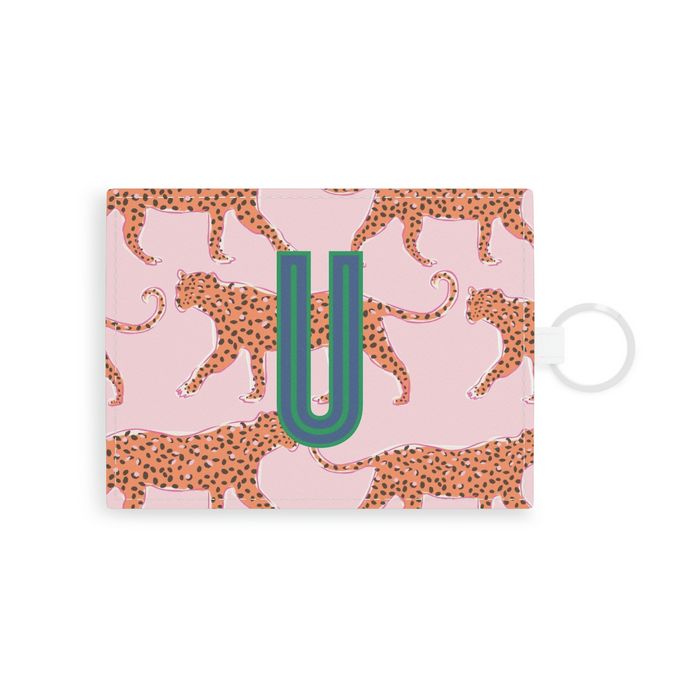 Tiger/Leopard Single Initial Card Case