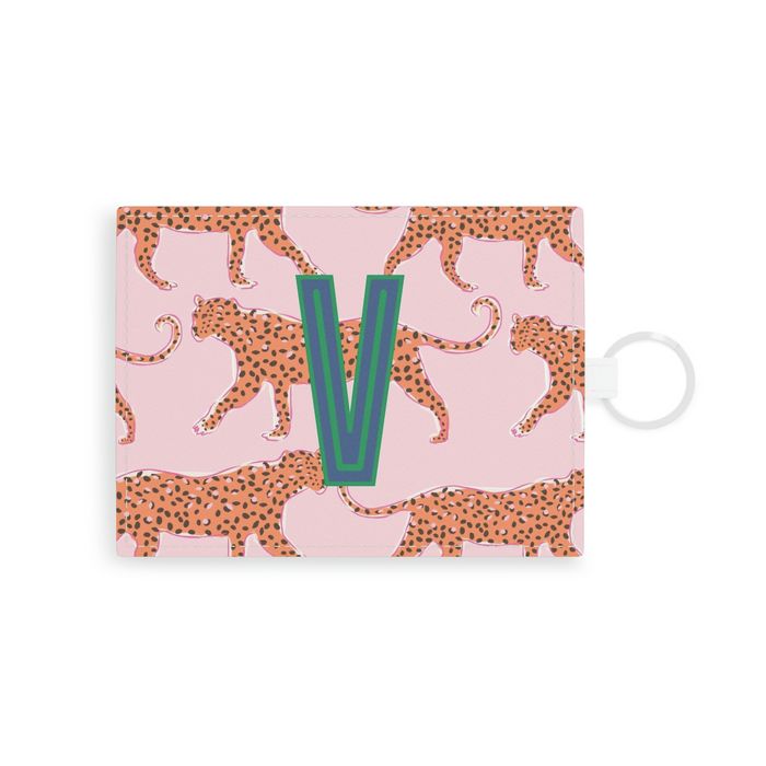 Tiger/Leopard Single Initial Card Case