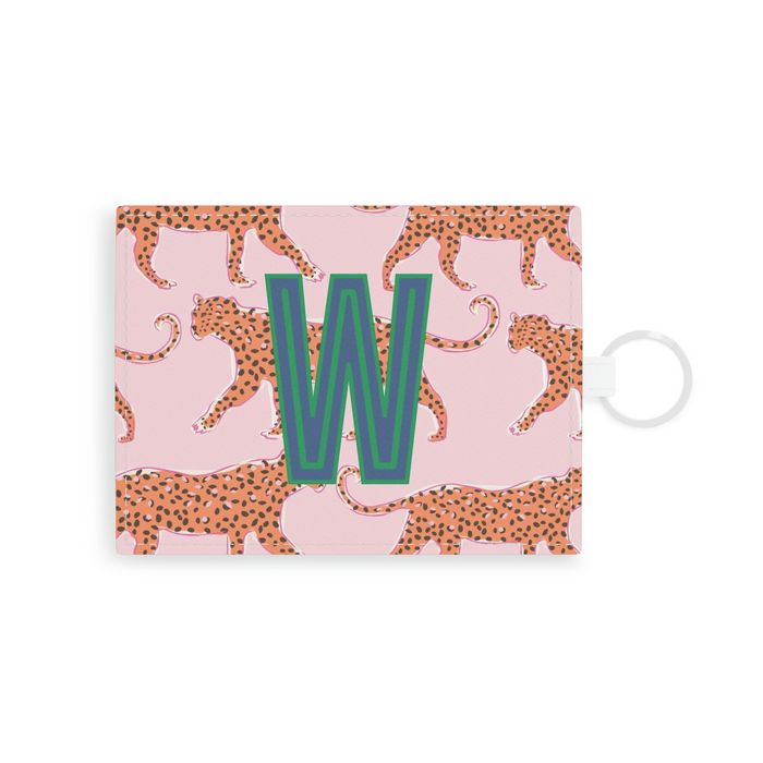 Tiger/Leopard Single Initial Card Case