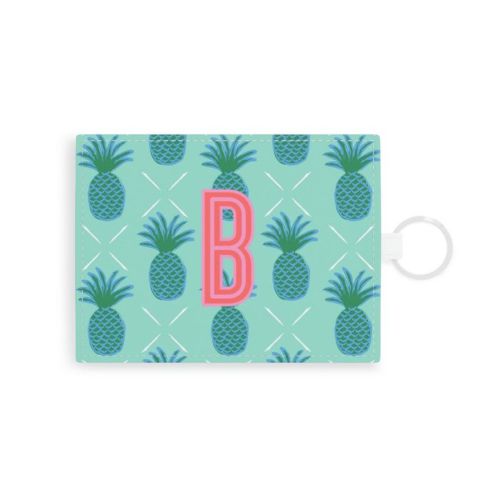 Pineapple Single Initial Card Case