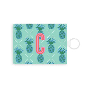 Pineapple Single Initial Card Case