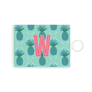 Pineapple Single Initial Card Case