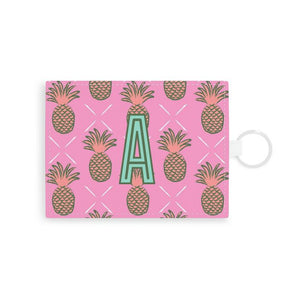 Pineapple Single Initial Card Case