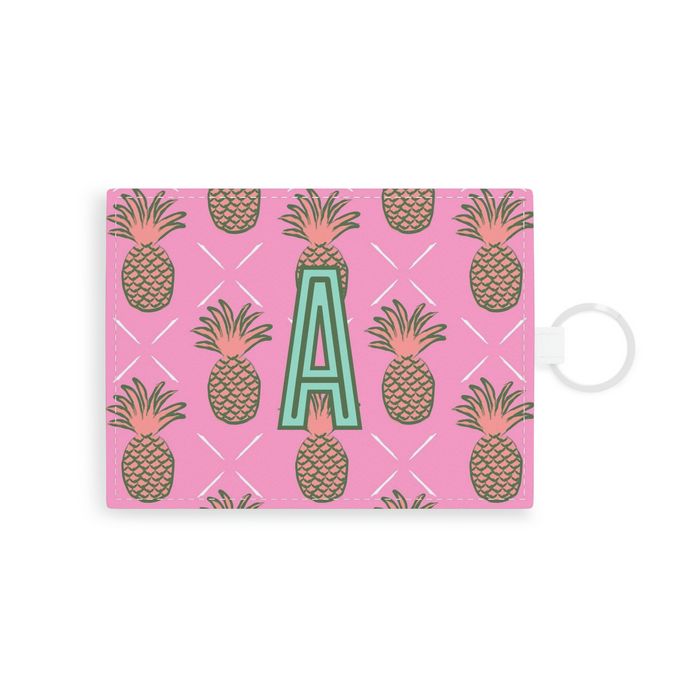 Pineapple Single Initial Card Case