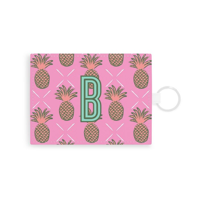 Pineapple Single Initial Card Case