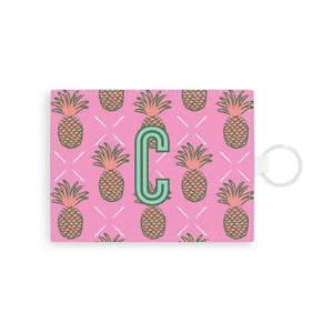 Pineapple Single Initial Card Case