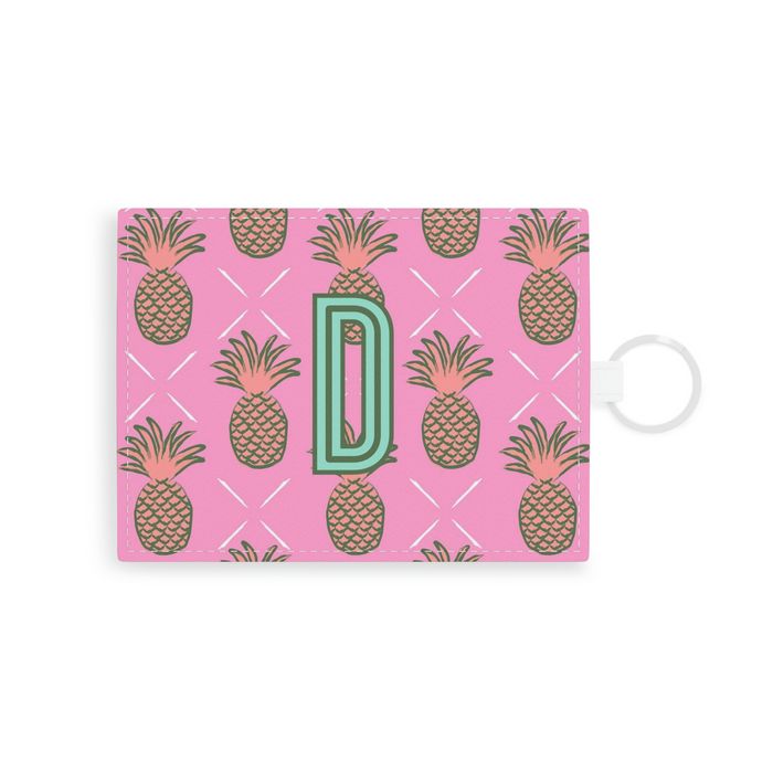 Pineapple Single Initial Card Case