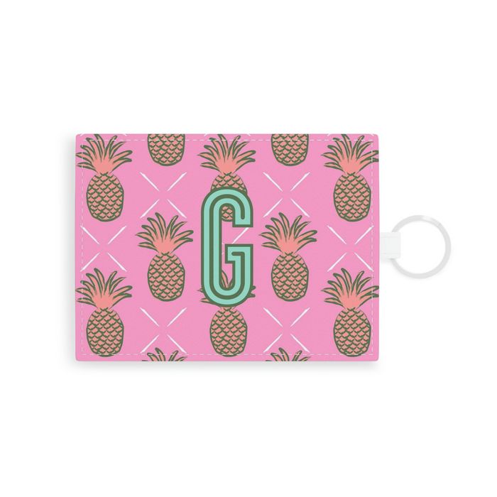 Pineapple Single Initial Card Case