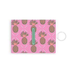 Pineapple Single Initial Card Case